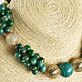 Бусы из натурального камня. Хризопраз, хризоколла, малахит, фотография 2. Интернет-магазин ЛАВКА ПОДАРКОВ