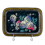 Поднос с авторской росписью 36х26 см