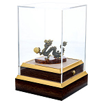 0071729/2554-НП  Дракон Китай с шаром Сувенир (коньячный)