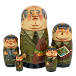 Матрешка "Генерал" 5 мест