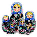 Матрешка "Девушка с коромыслом" Авторская, 7 мест