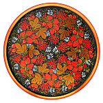 0024187 Хохлома ПАННО-ТАРЕЛКА с белым прес. 400*20мм  