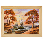 0076427-24*18 (21*15)см ПАННО настенной ПЕЙЗАЖ №18 (янтарная крошка)