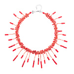 Колье-жгут из бисера и натурального камня "Водопад"