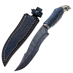 0080778 Оружие сувенирное НОЖ "Акула в пиджаке" на подставке (син.ручка)