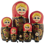 Матрешка Семеновская "Птица счастья" 10 мест