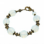 Комплект из бус и браслета из лунного камня, фотография 2. Интернет-магазин ЛАВКА ПОДАРКОВ