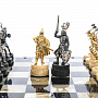 Шахматы с полем из камня и фигурами из серебра "Сражение" 35х35 см, фотография 7. Интернет-магазин ЛАВКА ПОДАРКОВ