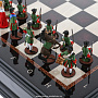 Шахматный ларец с оловянными фигурами "Полтава" 48х48 см, фотография 11. Интернет-магазин ЛАВКА ПОДАРКОВ