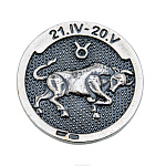 Монета сувенирная "Знак Зодиака Телец". Серебро 925*