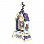 Киот настольный "Спиридон Тримифунтский". Гжель 5х10 см, фотография 1. Интернет-магазин ЛАВКА ПОДАРКОВ