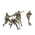 0049052-НБ Бронза НАБОР СОЛДАТИКОВ ПУЛЕМЕТ ДШК (10284)