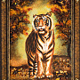 Картина янтарная "Тигр" 60х40 см, фотография 2. Интернет-магазин ЛАВКА ПОДАРКОВ