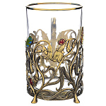 0048978/Э-М Подстаканник "КОЛОКОЛЬЧИКИ" С ЭМАЛЬЮ