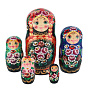 Матрешка "Цветы" 5 мест, фотография 4. Интернет-магазин ЛАВКА ПОДАРКОВ