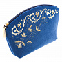 Косметичка бархатная "Нефертити". Темно-синяя с золотой вышивкой, фотография 5. Интернет-магазин ЛАВКА ПОДАРКОВ