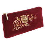 -2090000013658 Очечник тк.бархат Мод 249-1 Рис 2010 А разм 10*19*2 /тк.бархат бордовый /4.23.