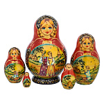 0078212 Матрешка "Девушки" 5 мест 12,5 см,