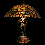 Настольная лампа из янтаря и бронзы, фотография 1. Интернет-магазин ЛАВКА ПОДАРКОВ