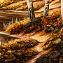 Картина янтарная "Лесное озеро" 30х40 см, фотография 9. Интернет-магазин ЛАВКА ПОДАРКОВ