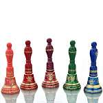 0027334/№4 -5*13 цветной Бронза КОЛОКОЛЬЧИК с деревянной ручкой Цвета в ассортименте