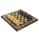 Шахматы с янтарными фигурами "Арабески-Марин" 56х56 см