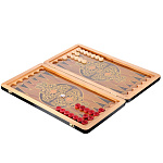 -50*25см  НАРДЫ подарочные с кожаной вставкой "ПИТОН" kzn-15