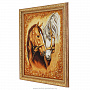 Картина янтарная "Лошади" 50х40 см, фотография 2. Интернет-магазин ЛАВКА ПОДАРКОВ