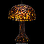 Настольная лампа из янтаря и бронзы "Гриб". Высота 73 см, фотография 1. Интернет-магазин ЛАВКА ПОДАРКОВ