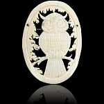  Бивень мамонта БРОШЬ СОВА  5*3,5 см