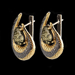 821905/6,0 сред.вес  Серебро 925* СЕРЬГИ вст.Янтарь 