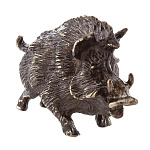 0080161 Бронза статуэтка Лесной кабан 7*2,5*4,5