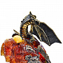 Скульптура из бронзы и янтаря "Дракон на скале", фотография 2. Интернет-магазин ЛАВКА ПОДАРКОВ