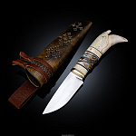 Нож сувенирный с рукоятью из кости "Чедюсть"