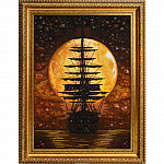 Янтарная картина «Корабль» 
