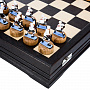 Шахматы деревянные с металлическими фигурами "Хоккей" 37х37 см, фотография 2. Интернет-магазин ЛАВКА ПОДАРКОВ