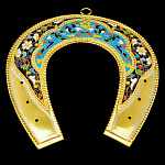 0040417-1-65 Серебро 875* ПОДКОВА Эмаль гравировка, в П/У 65