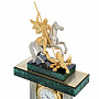 Часы из малахита с гравировкой "Георгий Победоносец", фотография 4. Интернет-магазин ЛАВКА ПОДАРКОВ