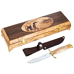 202867 Сувеирный НОЖ в шкатулке КАРЕЛИЯ , карельская береза