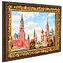 Картина янтарная "Храм Василия Блаженного" 24х15 см, фотография 1. Интернет-магазин ЛАВКА ПОДАРКОВ