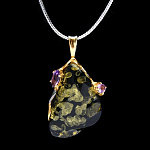 0050404/723066/6,04,г  Серебро 925* ПОДВЕСКА вст.Янтарь фианит  р/п