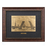  /25*32см Офорт черно-белый  "Санкт-Петербург. Разводной мост"