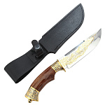 24069 Златоуст Сувенирное оружие НОЖ "СХВАТКА"  (украшенная рукоять) 