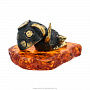 Статуэтка с янтарем "Котик под чашкой", фотография 5. Интернет-магазин ЛАВКА ПОДАРКОВ