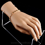 824015/7,36г  Серебро 925* БРАСЛЕТ  вст.Янтарь позолота 