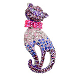 -1-1001-01 Традиции ФАБЕРЖЕ  Брошь "КОШКА"