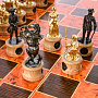 Шахматы деревянные "Полтава" с фигурами из цинкового сплава с чернением, фотография 7. Интернет-магазин ЛАВКА ПОДАРКОВ