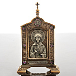/12*3*2,9см Юв. Миниатюра КИОТ"Икона"Святая Матрона" Бронза Фианиты 