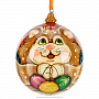 Новогодний елочный шар "Кошечка с шарами", фотография 1. Интернет-магазин ЛАВКА ПОДАРКОВ
