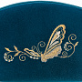 Косметичка бархатная "Бабочка". Морская волна с золотой вышивкой, фотография 2. Интернет-магазин ЛАВКА ПОДАРКОВ